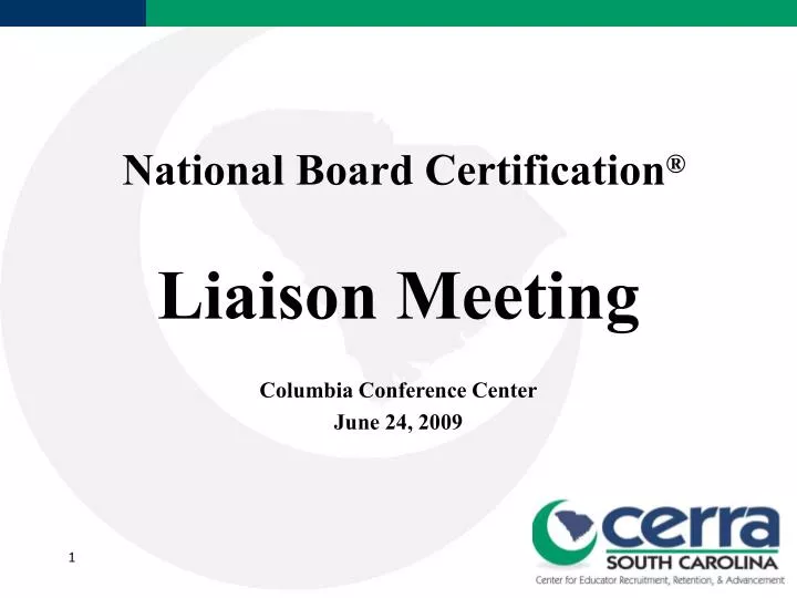 national board certification liaison meeting
