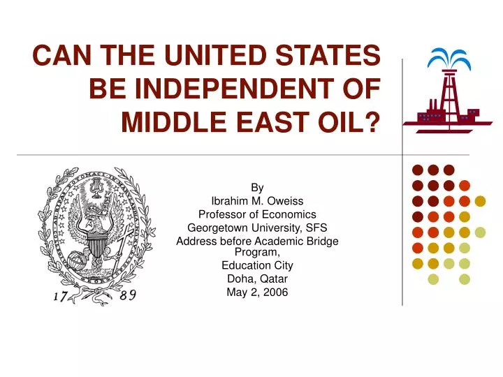 can the united states be independent of middle east oil
