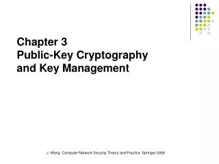 Chapter 3 Public-Key Cryptography and Key Management