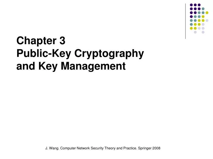 chapter 3 public key cryptography and key management