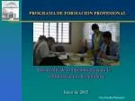 PROGRAMA DE FORMACION PROFESIONAL - slide 1