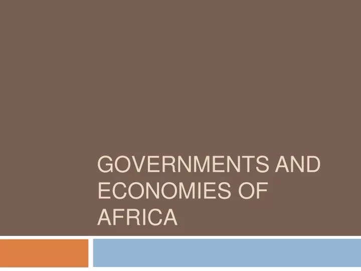 governments and economies of africa