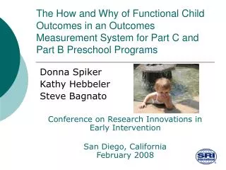The How and Why of Functional Child Outcomes in an Outcomes Measurement System for Part C and Part B Preschool Programs
