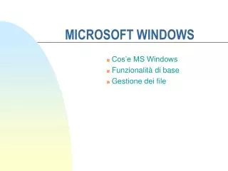 MICROSOFT WINDOWS