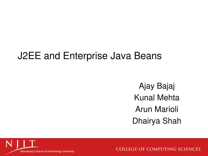 j2ee and enterprise java beans
