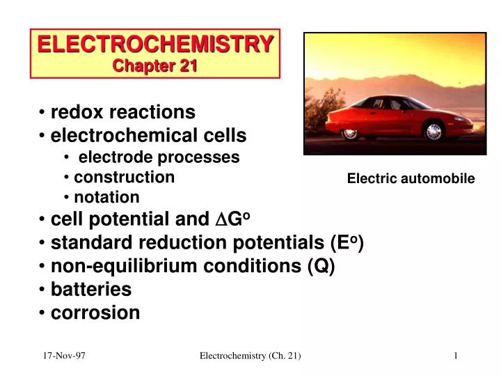 electrochemistry chapter 21