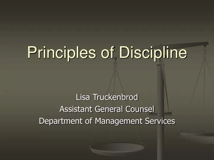 principles of discipline