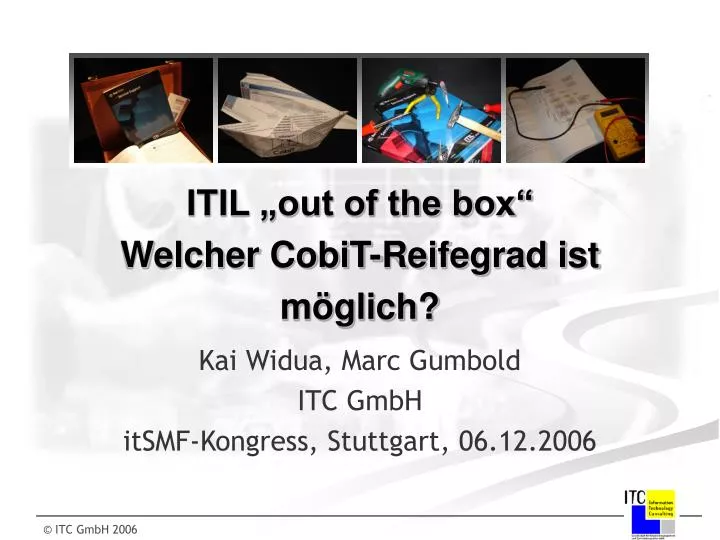 itil out of the box welcher cobit reifegrad ist m glich
