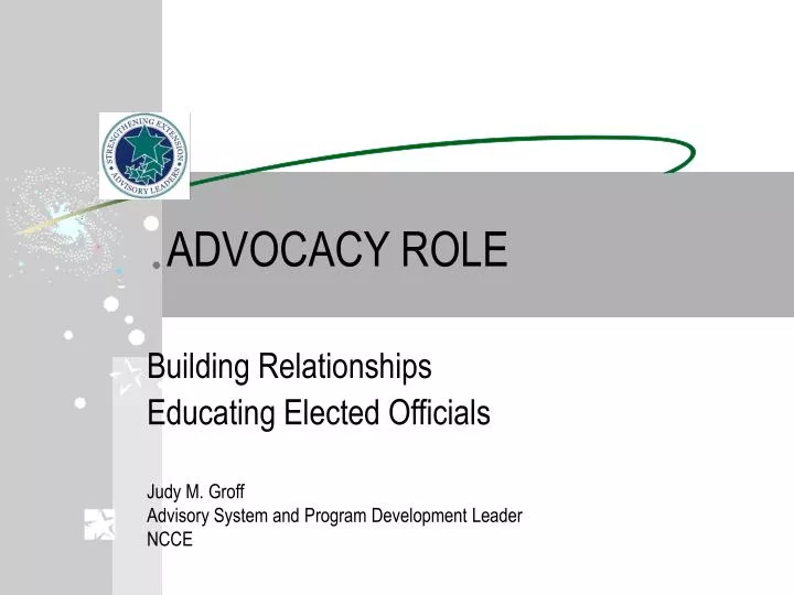 advocacy role