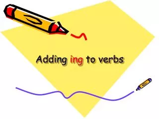 Adding ing to verbs