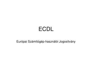 ECDL