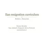 Ean emigration curriculum - slide 1