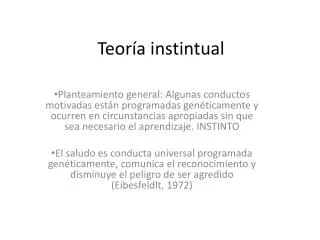 teor a instintual