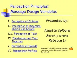 Perception Principles: Message Design Variables