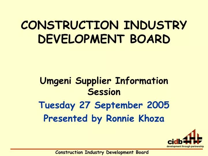 construction industry development board