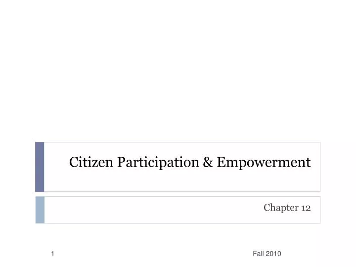citizen participation empowerment