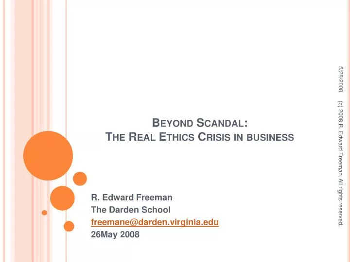 beyond scandal the real ethics crisis in business