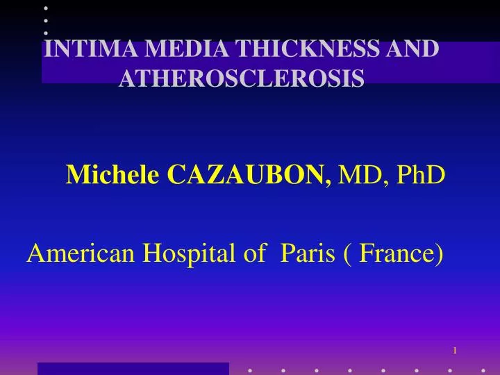 intima media thickness and atherosclerosis