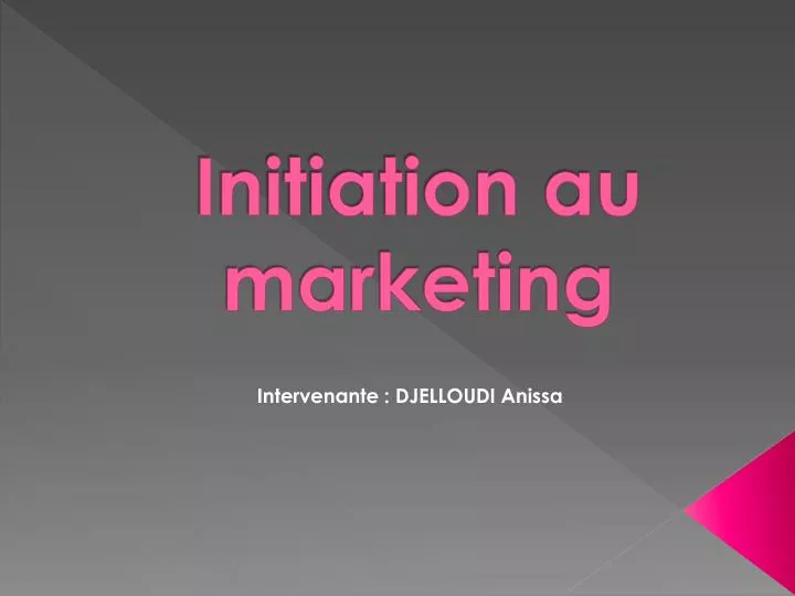 initiation au marketing