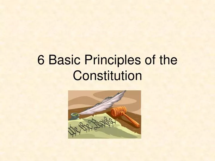 6 basic principles of the constitution