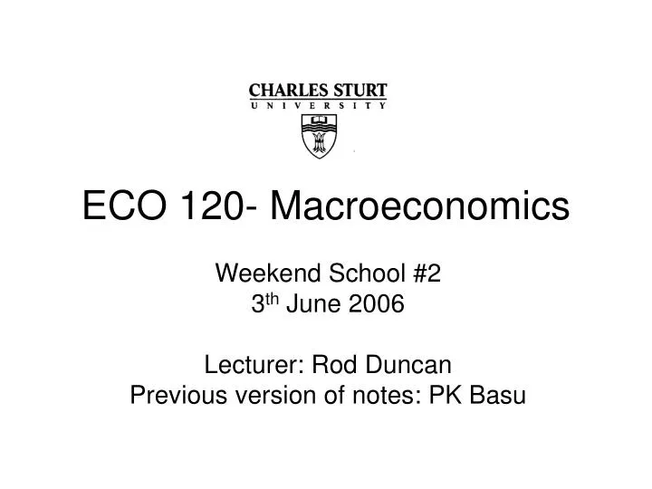 eco 120 macroeconomics