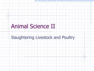 Animal Science II