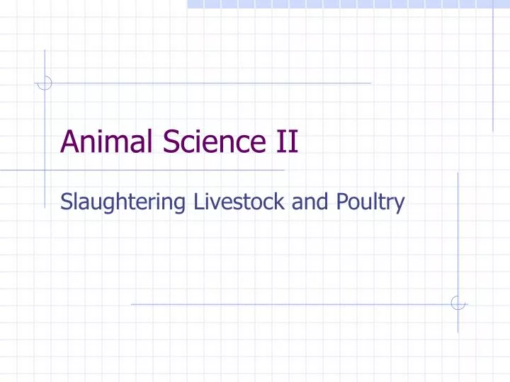 animal science ii