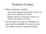 Predatory Conduct - slide 1
