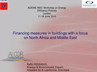 Financing measures in buildings with a focus on North Africa and Middle East