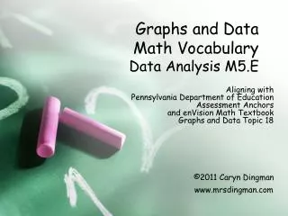 Graphs and Data Math Vocabulary Data Analysis M5.E