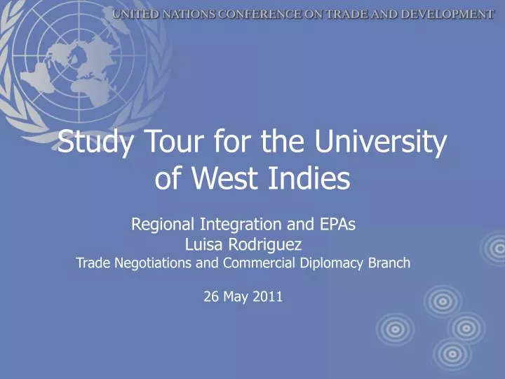 study tour for the university of west indies