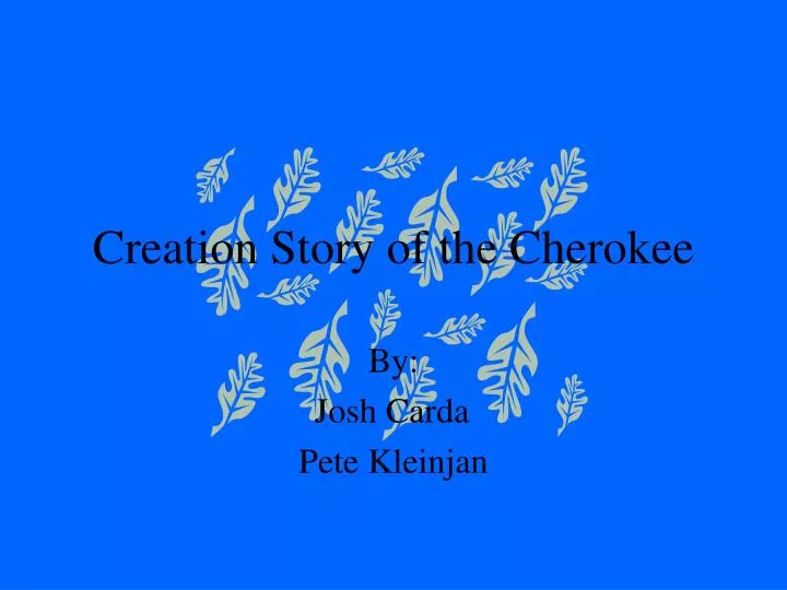 creation story of the cherokee