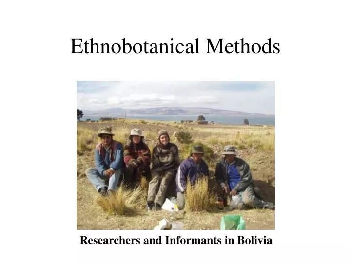 ethnobotanical methods