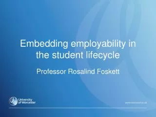 Embedding employability in the student lifecycle