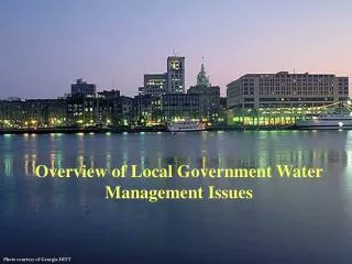 Overview of Local Government Water Management Issues
