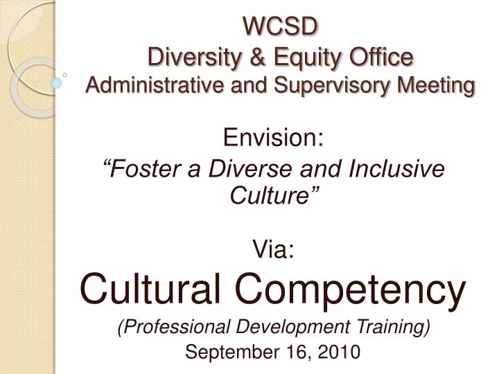 wcsd diversity equity office administrative and supervisory meeting