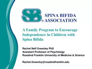 A Family Program to Encourage Independence in Children with Spina Bifida