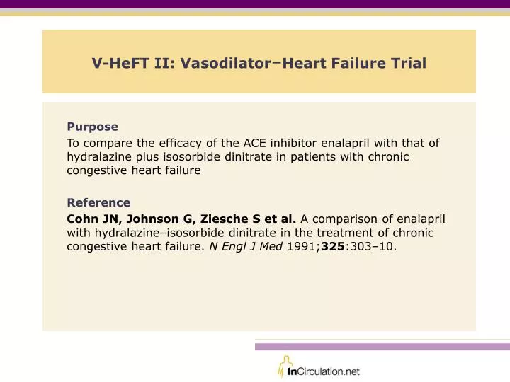 v heft ii vasodilator heart failure trial