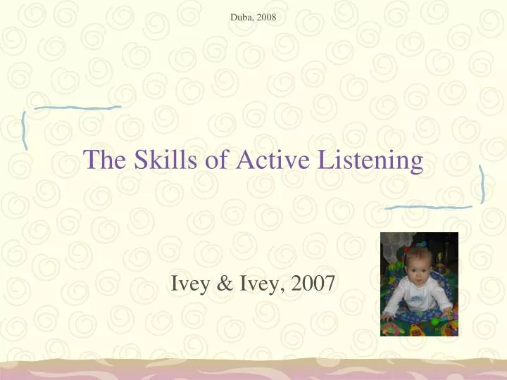 the skills of active listening