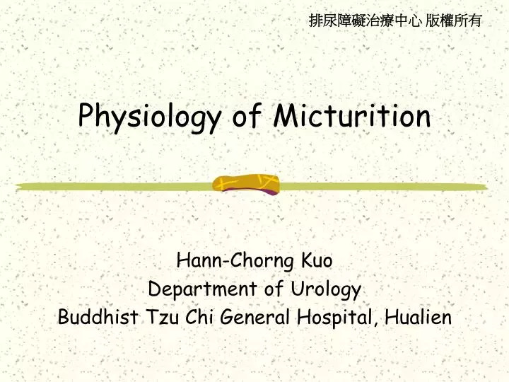 physiology of micturition