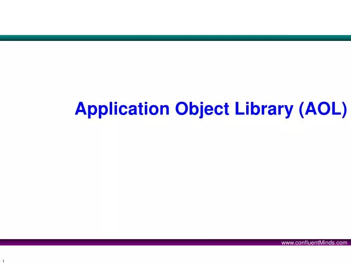 application object library aol