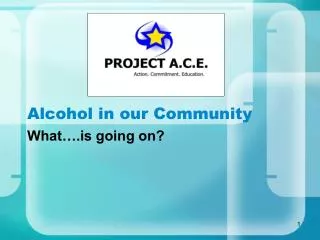 Alcohol in our Community