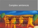 Complex sentences