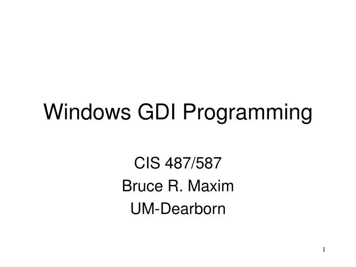 windows gdi programming