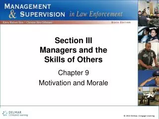 Section III Managers and the Skills of Others