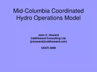 Mid-Columbia Coordinated Hydro Operations Model