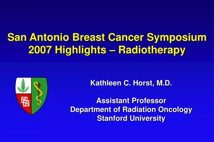 san antonio breast cancer symposium 2007 highlights radiotherapy