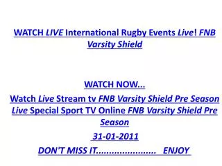STREAM FREELIVE Ufh Blues Vs Wits International Rugby Events