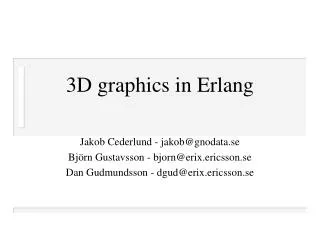 3D graphics in Erlang