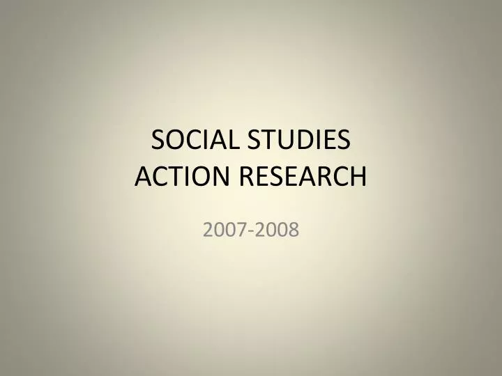 social studies action research